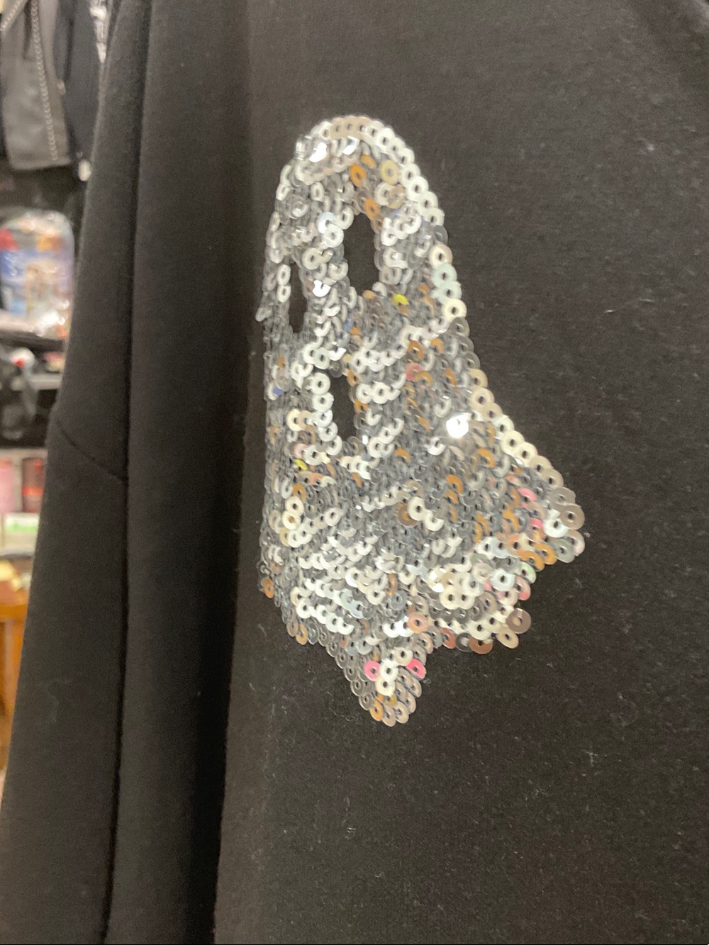 Black Women's Sequin Accent Sweatshirt